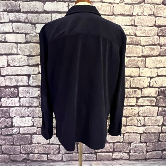 Josephine Chaus Sport Navy long Sleeve Button Down Jacket Size XL - Picture 6 of 9